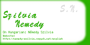 szilvia nemedy business card