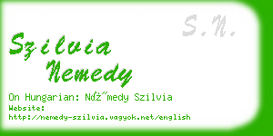 szilvia nemedy business card